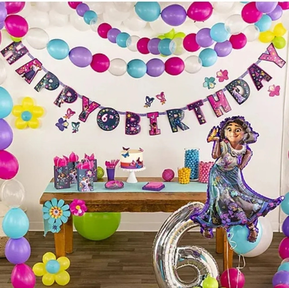 Encanto Cardstock Jumbo Letters Happy Birthday Banner Kit, 10.7ft - Picture 4 of 4